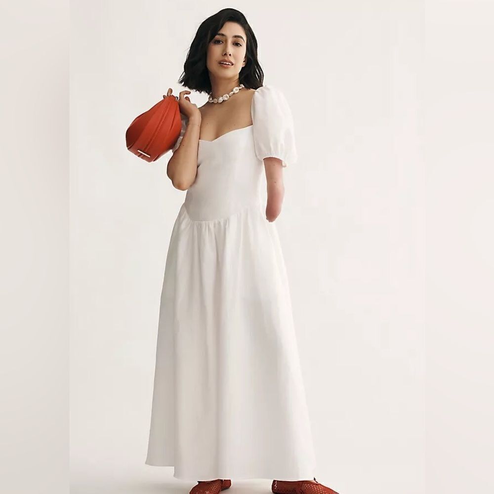 Reformation Davila Linen Midi Dress NWT
